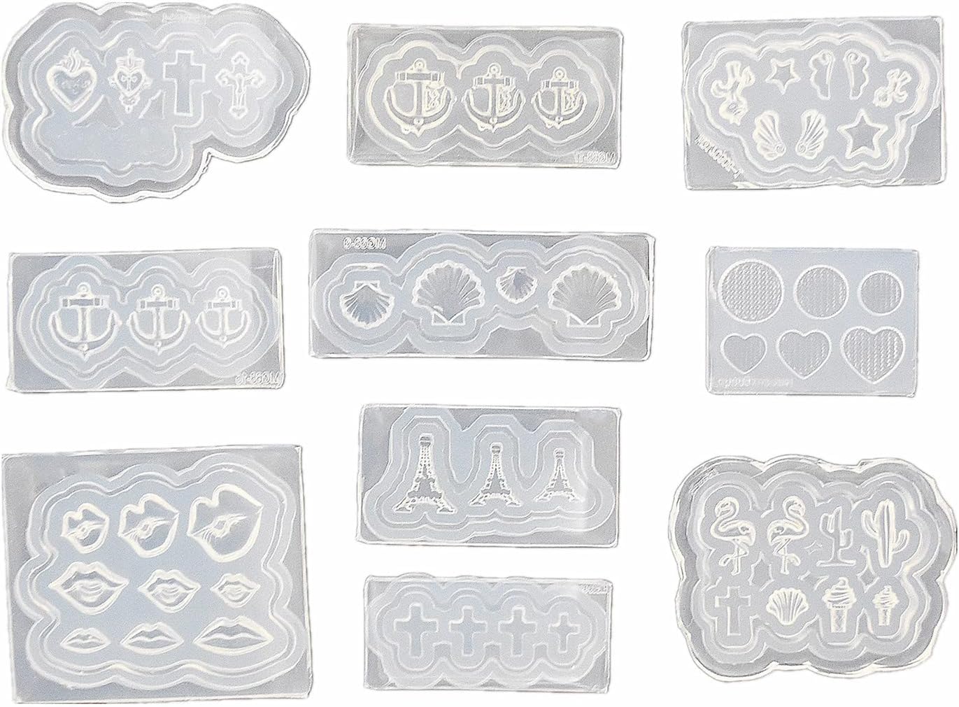 10 Pcs in Pack Silicone Nail Art Mold Nail Decorative Mould