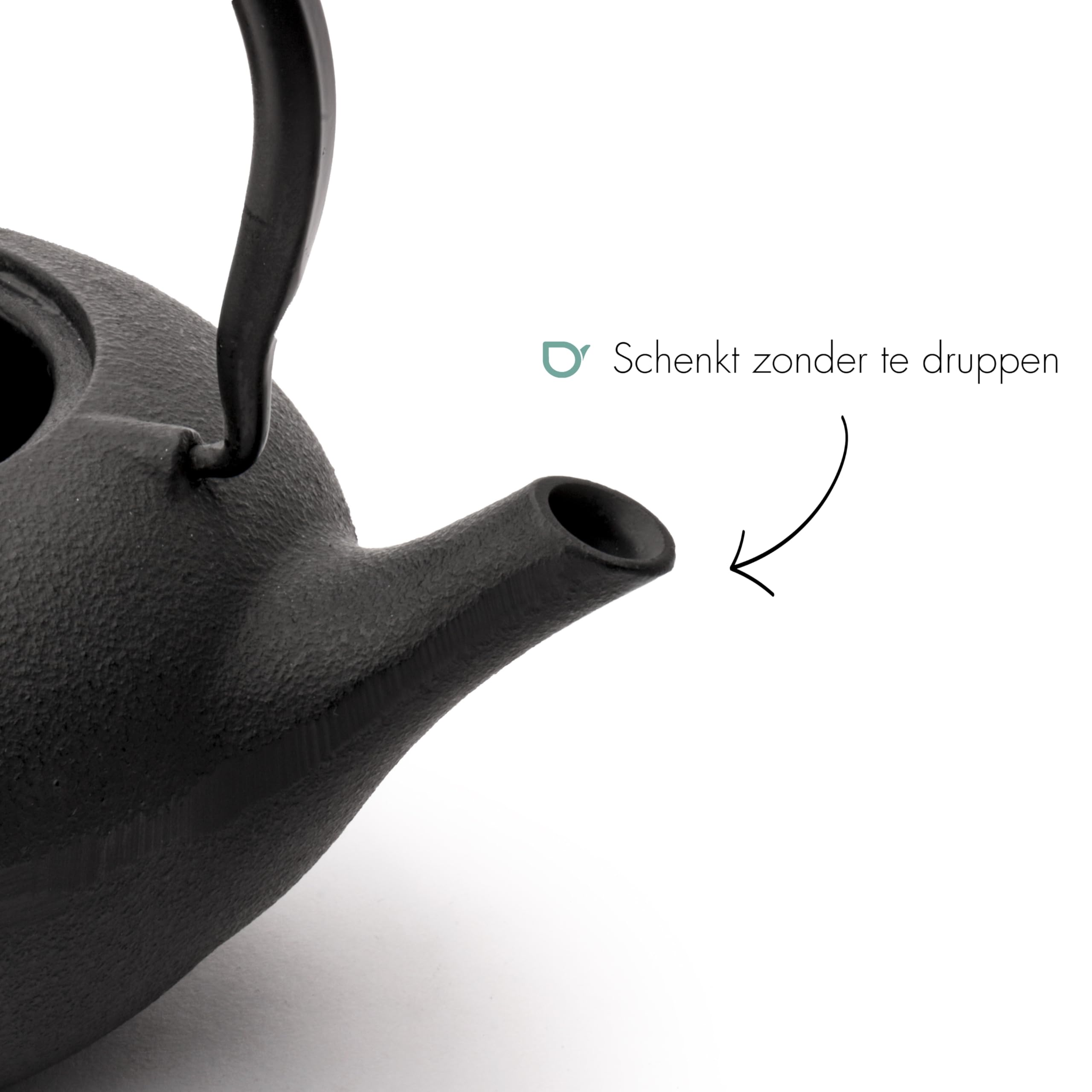 Tetera Shanxi Hierro 1L + 2 tazas porcelana