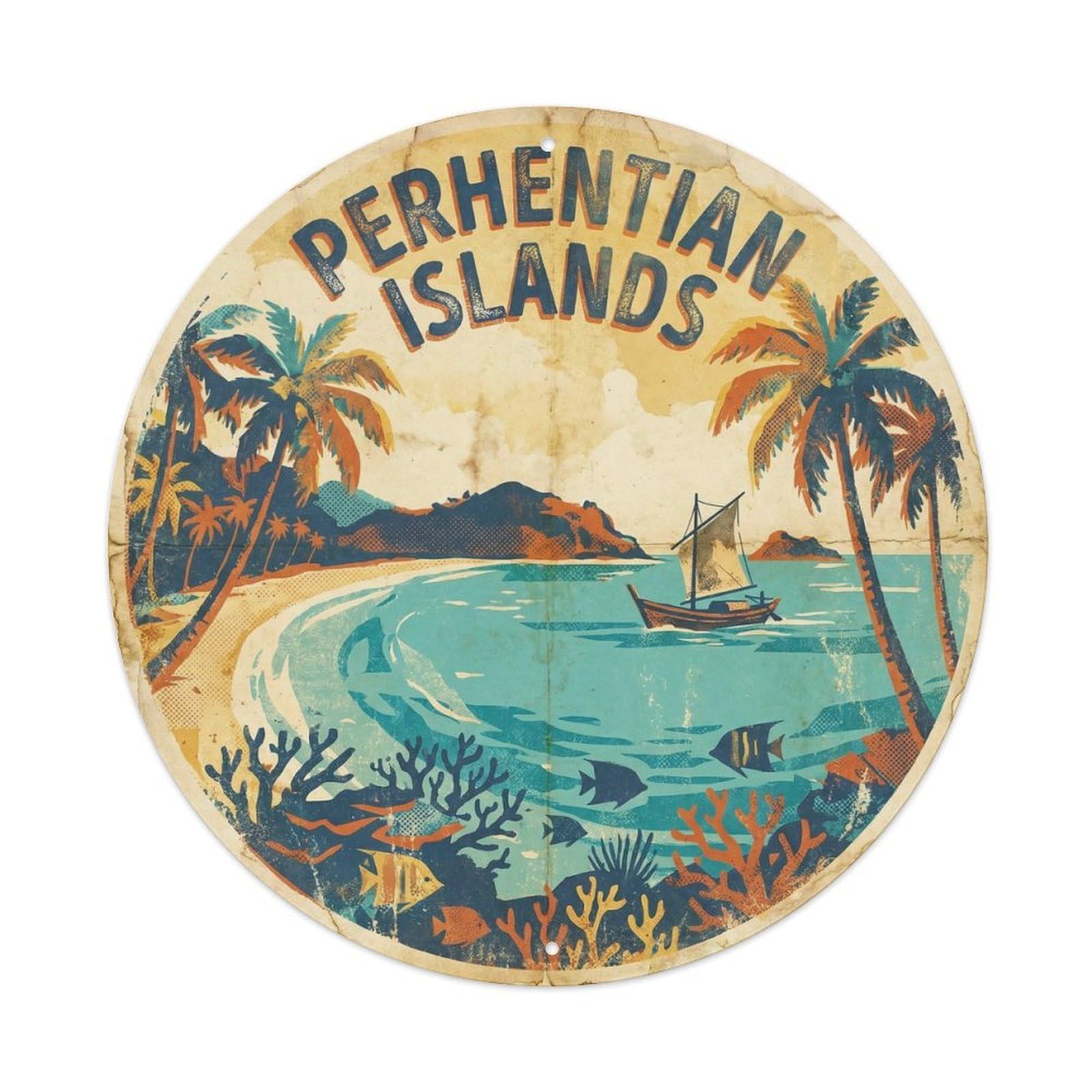 Perhentian Island Resort Screen Graphic Travel Metal Tin Sign