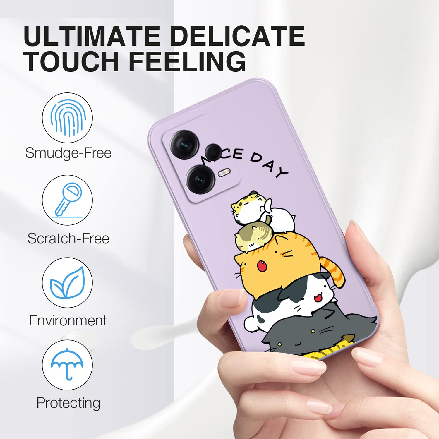 XINYEXIN Silikon Hülle Für Xiaomi Redmi Note 12 Pro 5G – Süßes Blumenmuster, Stoßfest & Dünn