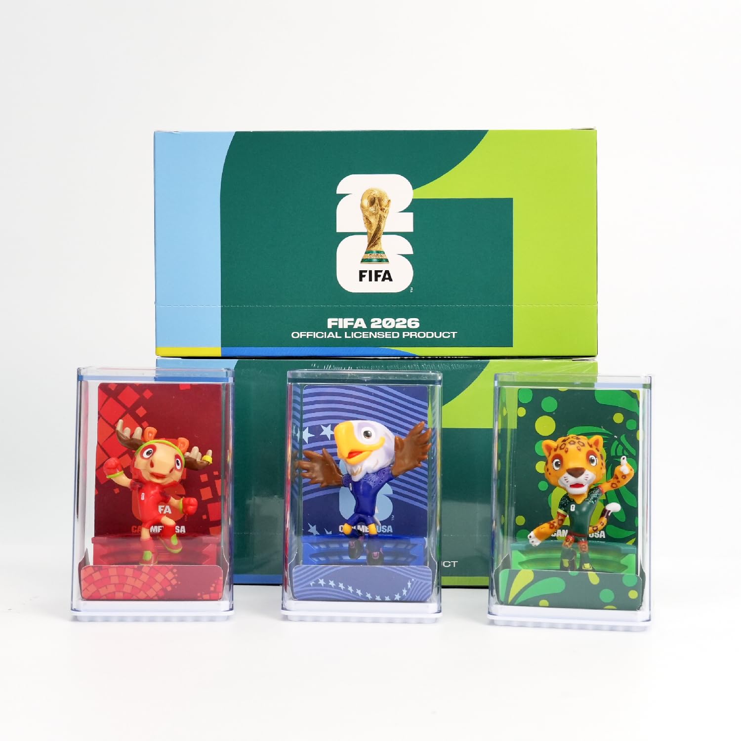 Set di mascotte della Coppa del Mondo FIFA 2026, 7,6 cm (acero, Zayu, pochette) | Stile energico | Licenza Ufficiale | Personaggi da collezione, idea regalo per fan e collezionisti, articoli