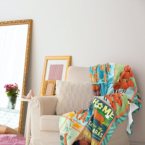 Miniatura 6 de Capybara - Regalos de Capybara, manta de cumpleaños de 60 x 50 pulgadas, regalo Capibara para niñas, niños, mujeres, hombres, decoraciones de fiesta
