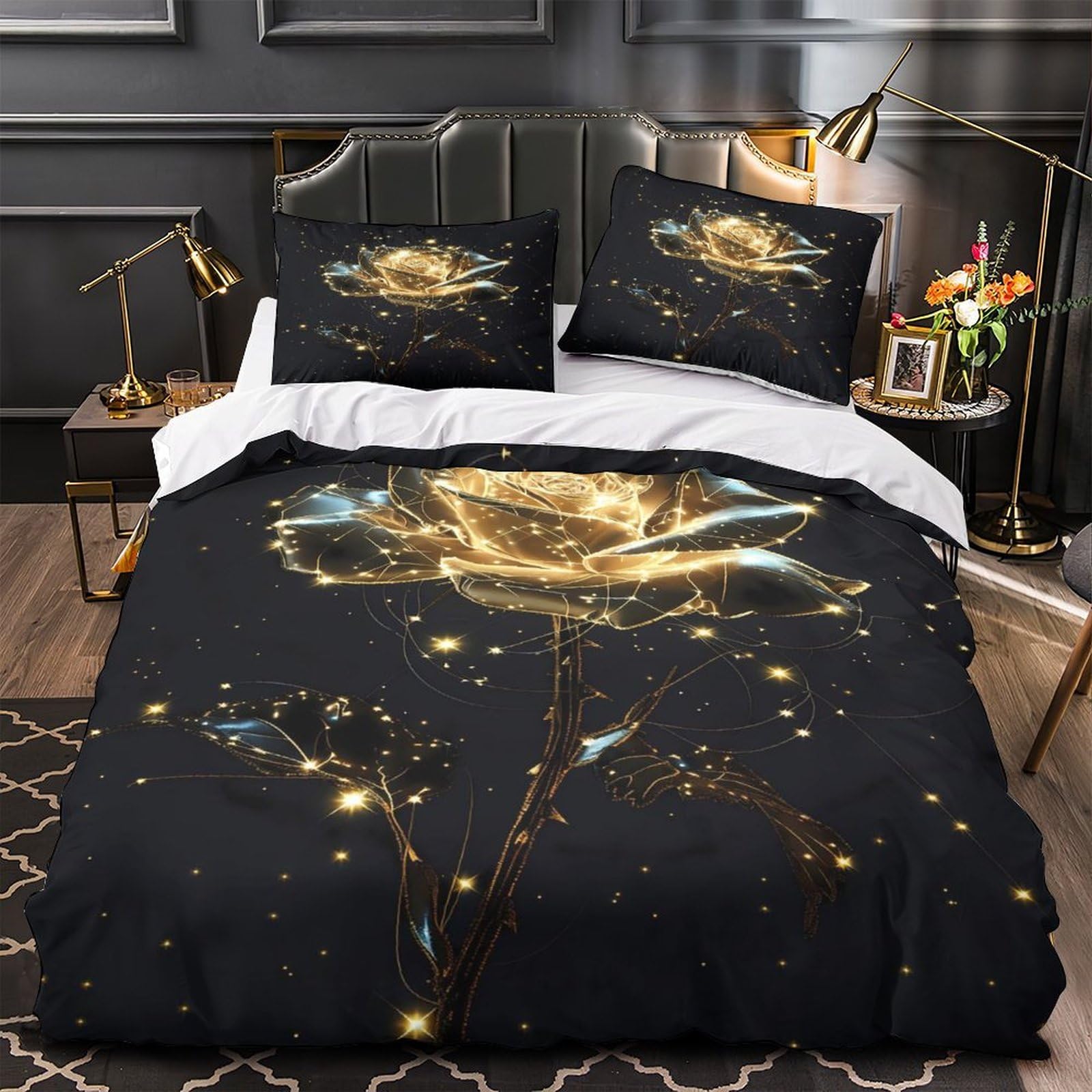 Housse de couette hypoallergique avec fermeture éclair pour lit enfant 135x200cm