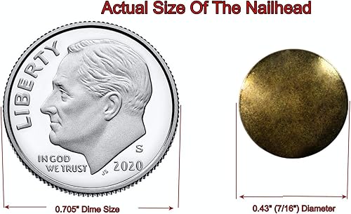 Miniatura 6 de decotacks DX0511AB clavos de vestiduras, 7/16 de pulgada, color bronce antiguo, 100 unidades