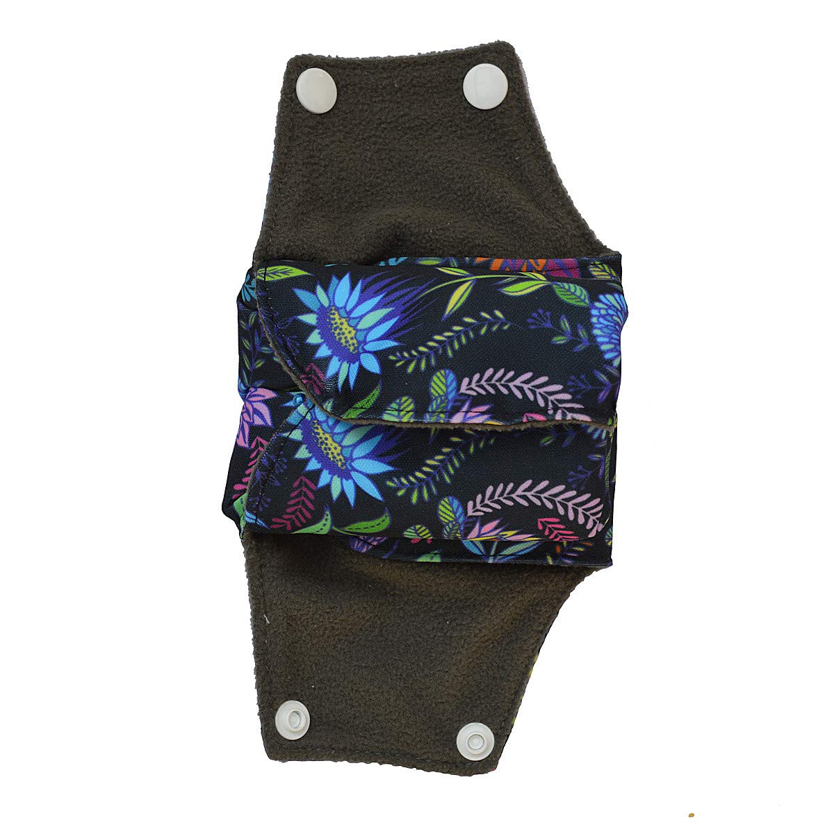 Waschbare Menstruationsbinden/Muttertuch/wiederverwendbare Damenbinden (bunte Blume, 40,6 cm/über Nacht)