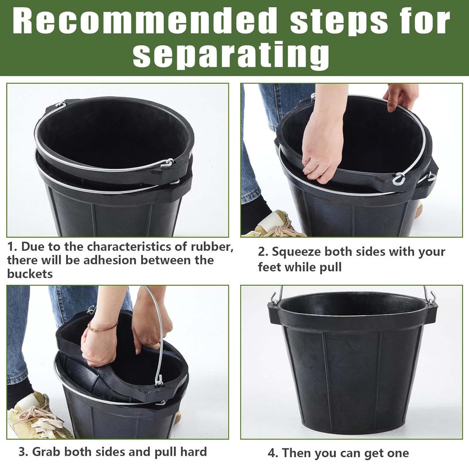 Comedero de Goma para Animales, Cubo de 8 litros, para Caballos.