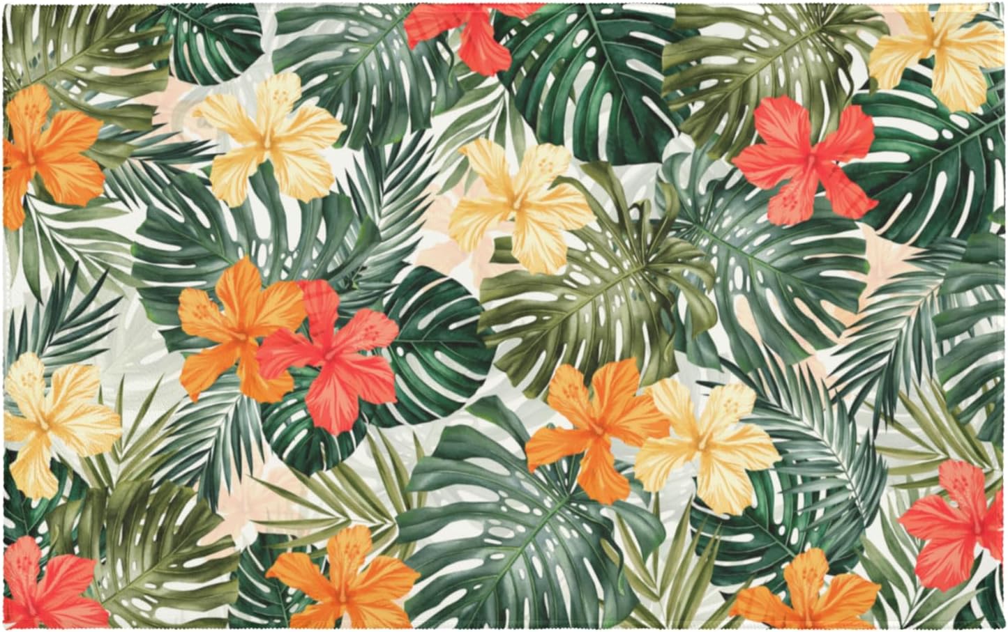 Spring Floral Bathroom Rug 32x20 Inch Watercolor Wildflower Butterfly Bath Mat Non Slip Low Pile Absorbent Machine Washable for Bedroom Shower Tub Sink