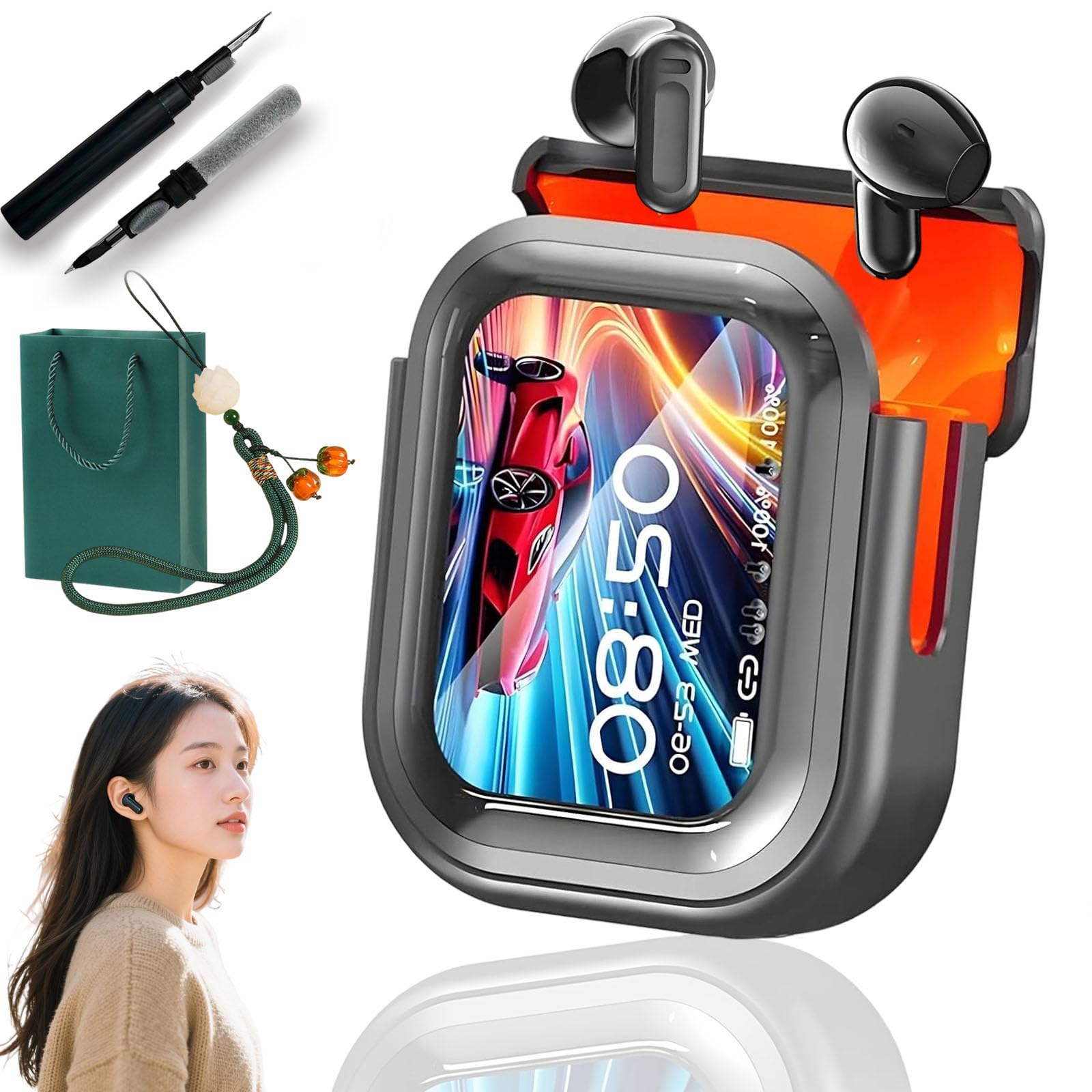 Translation Earbuds, Noise 6.0 Earphones, 140 Language AI Translator Ear Buds LCD Touch Screen Sport Wireless Headphones HD Stereo Sound Longlife IPX6