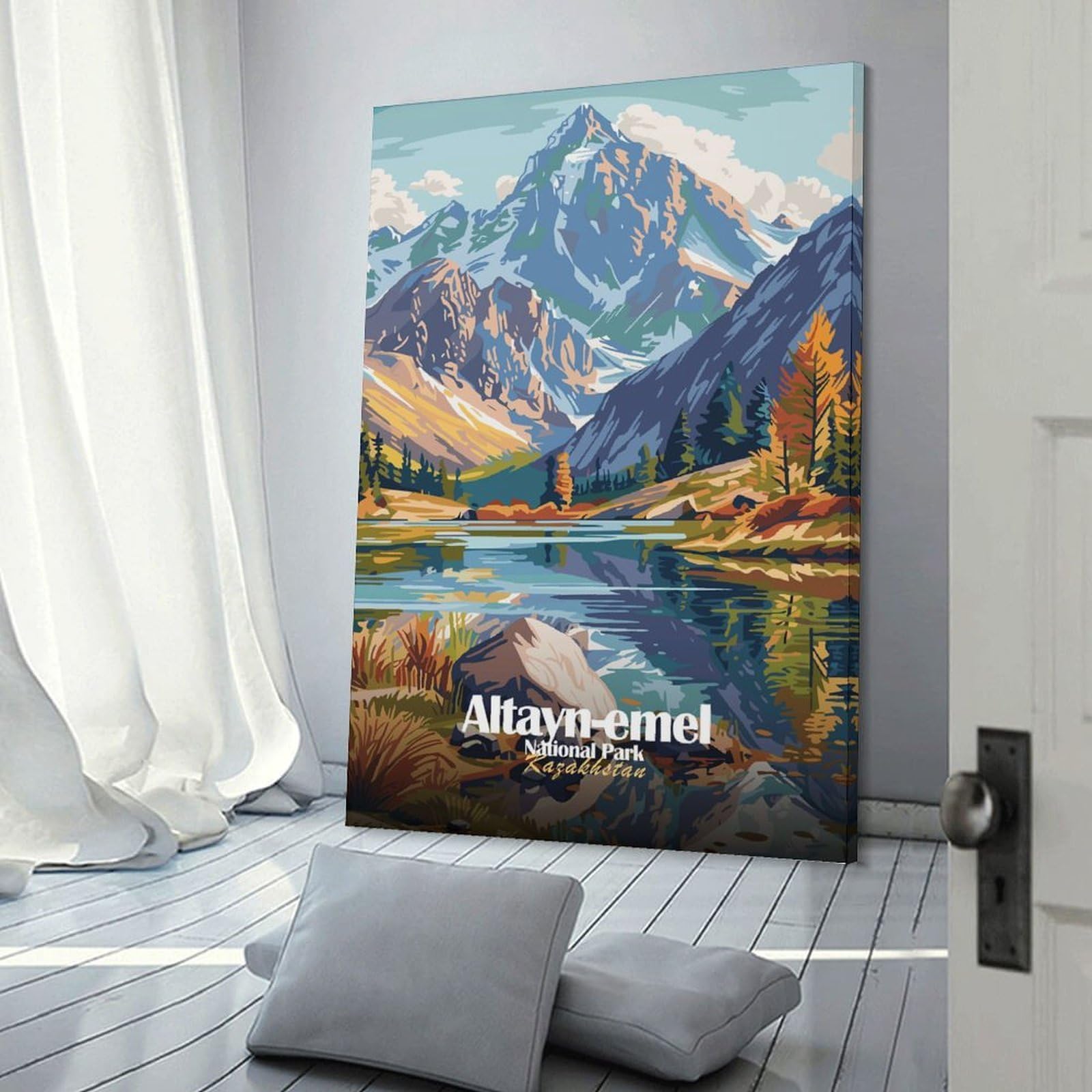 Junmoney Altyn-Emel National Park, Kazakhstan Room Decor Wall Art, 24x36inch(60x90cm), for Office, Study Or Home Workspace, A Smart Decor Choice for Study Walls
