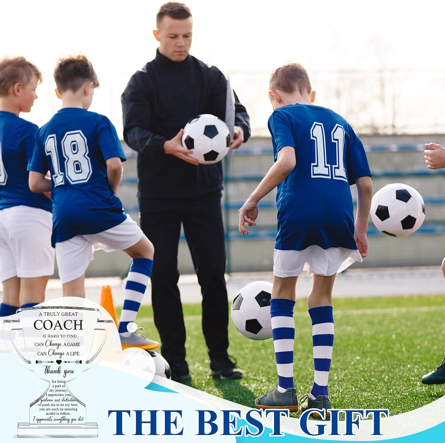 Yousoontic Valentines Coach Gifts Thank You Gifts for Softball Coach Women Men Acrylic Trophy Plaque Appreciation Football Soccer Baseball Gift Table Decor - Image 4