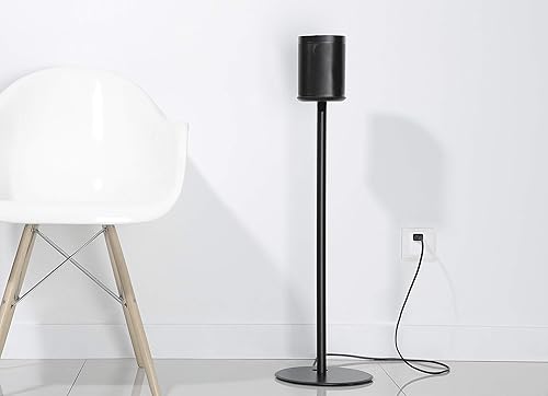 Miniatura 3 de ynVISION.DESIGN Soportes de piso de altura fija compatibles con Sonos One, One SL y Play 1 altavoz  Paquete de 2  Par YN-ONE (blanco)