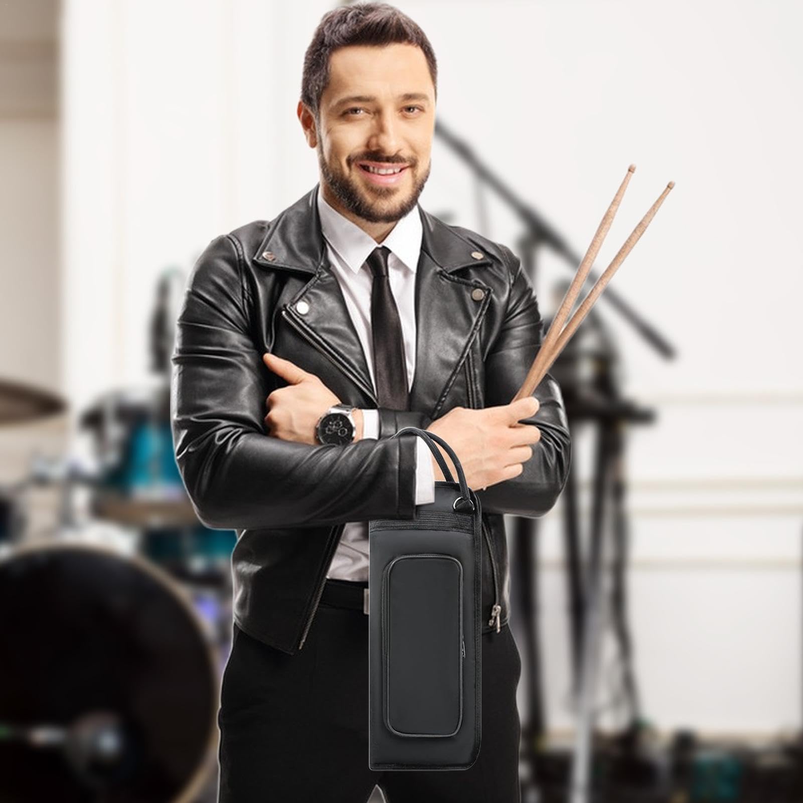 Amazon | SOUFLY ショルダーストラップ付きドラムスティックバッグ