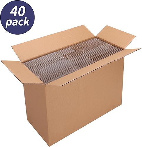 Vista 73 de Paquete de 40 cajas de envío pequeñas de 8 x 6 x 6 pulgadas, cajas de correo de cartón corrugado blanco para envío, embalaje de pequeñas empresas