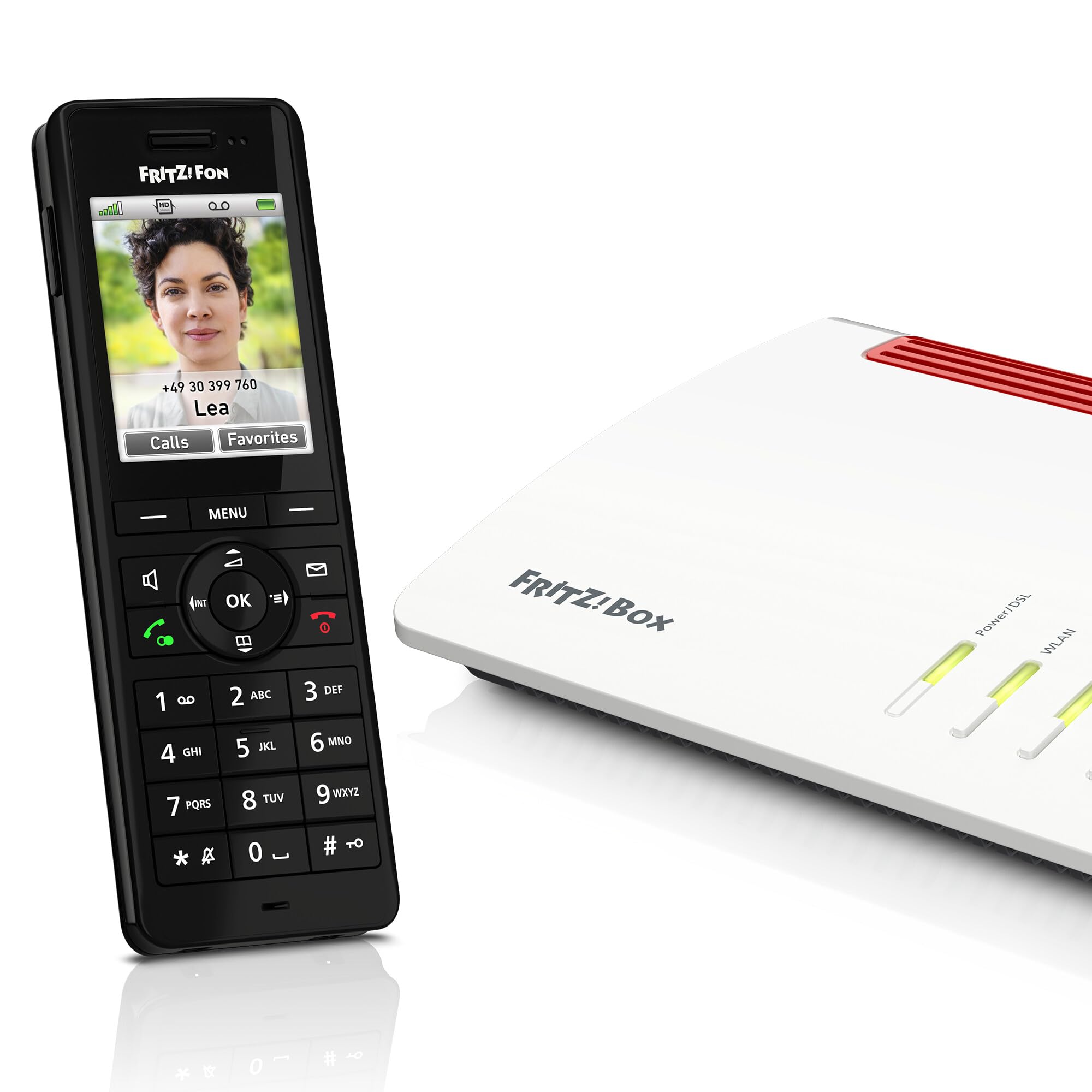 AVM Fritz!Fon X6 DECT-Telefon, kabellos, Full Duplex HD, Farbdisplay, kompatibel mit Fritz!Box mit DECT-Basis, Menü auf Spanisch