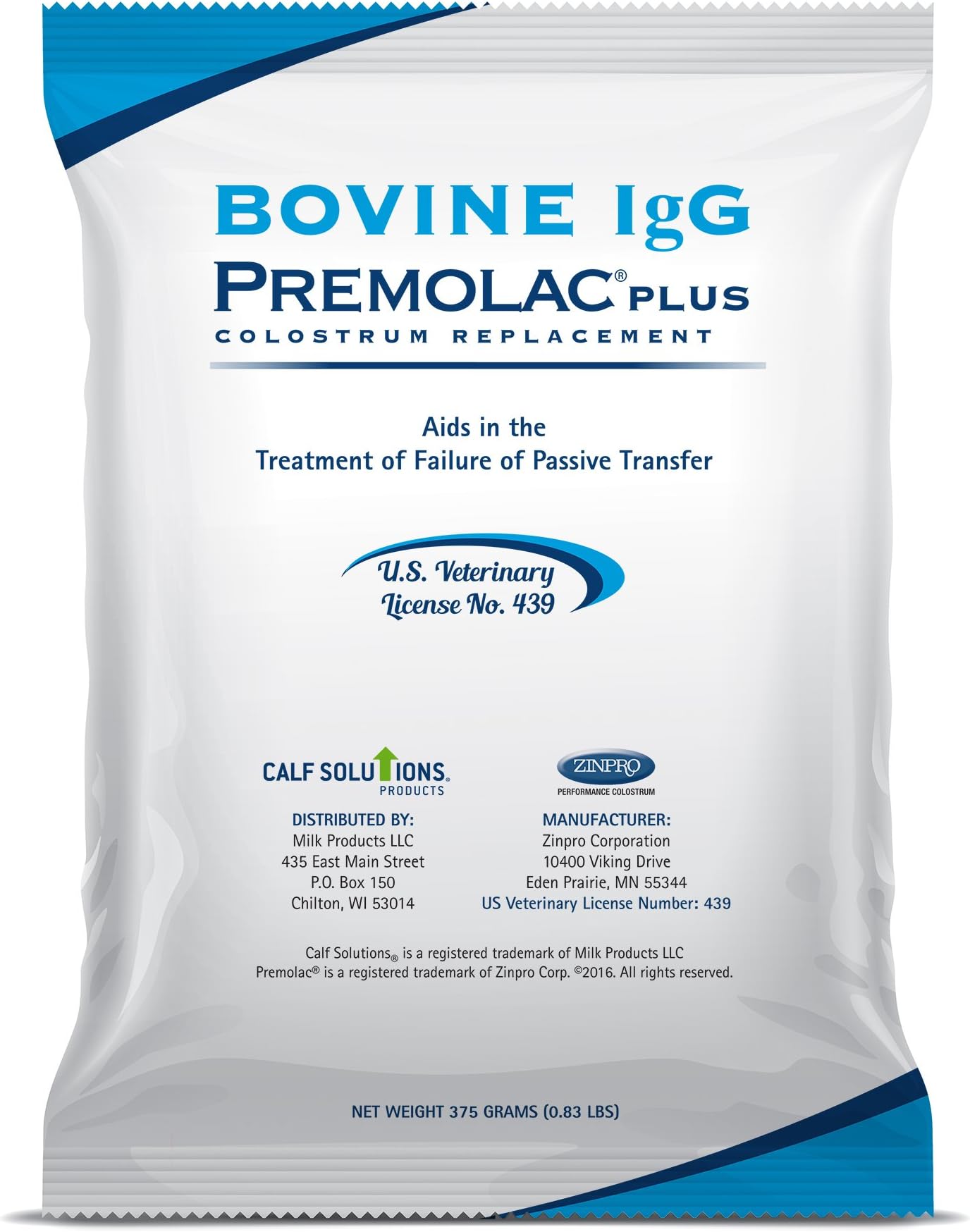 Bovine Immunoglobulins (IgG) Plus Milk Replacement Powder – Colostrum Replacer Supplement Powder for Calves & Newborn Livestock – Proven & Safe Formula - USDA Licensed