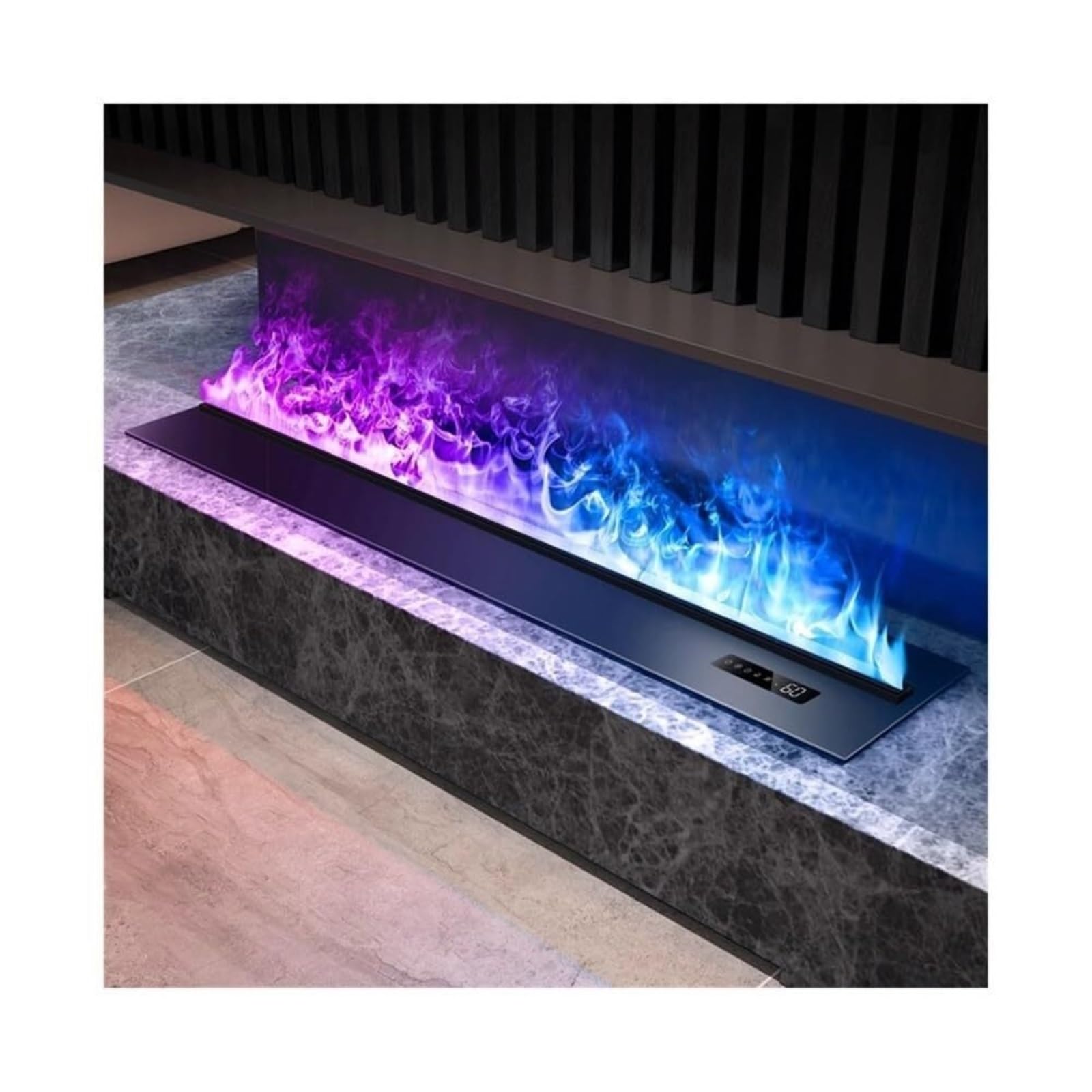 Water Vapor Fireplace Recessed Multicolour Realistic Atomized Flame Electric Fireplace with Remote Control Electric Stoves(1m)