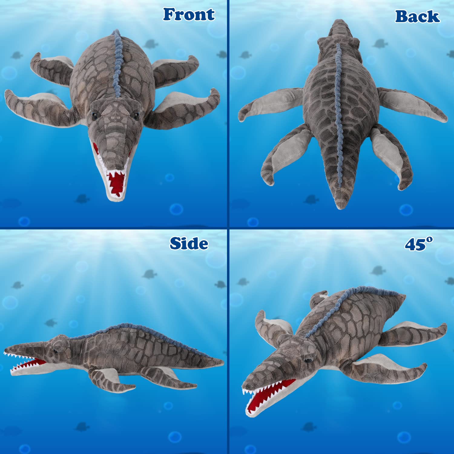 AULUDA Mosasaurus Dinosaur Plush - Soft Stuffed Animal -5 AULUDA Mosasaurus Dinosaur Plush - Soft Stuffed Animal -5