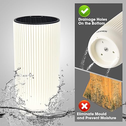 Miniatura 5 de Juego de cuchillos de cocina de 10 piezas con bloque y afilador, juego de cuchillos de acero inoxidable antioxidante para cocina, juego universal de