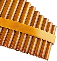 Vista 5 de 15 Tubos Brown Pan Flauta G Key Instrumento musical tradicional chino Pan Tubos Instrumento de viento de madera (mano izquierda)
