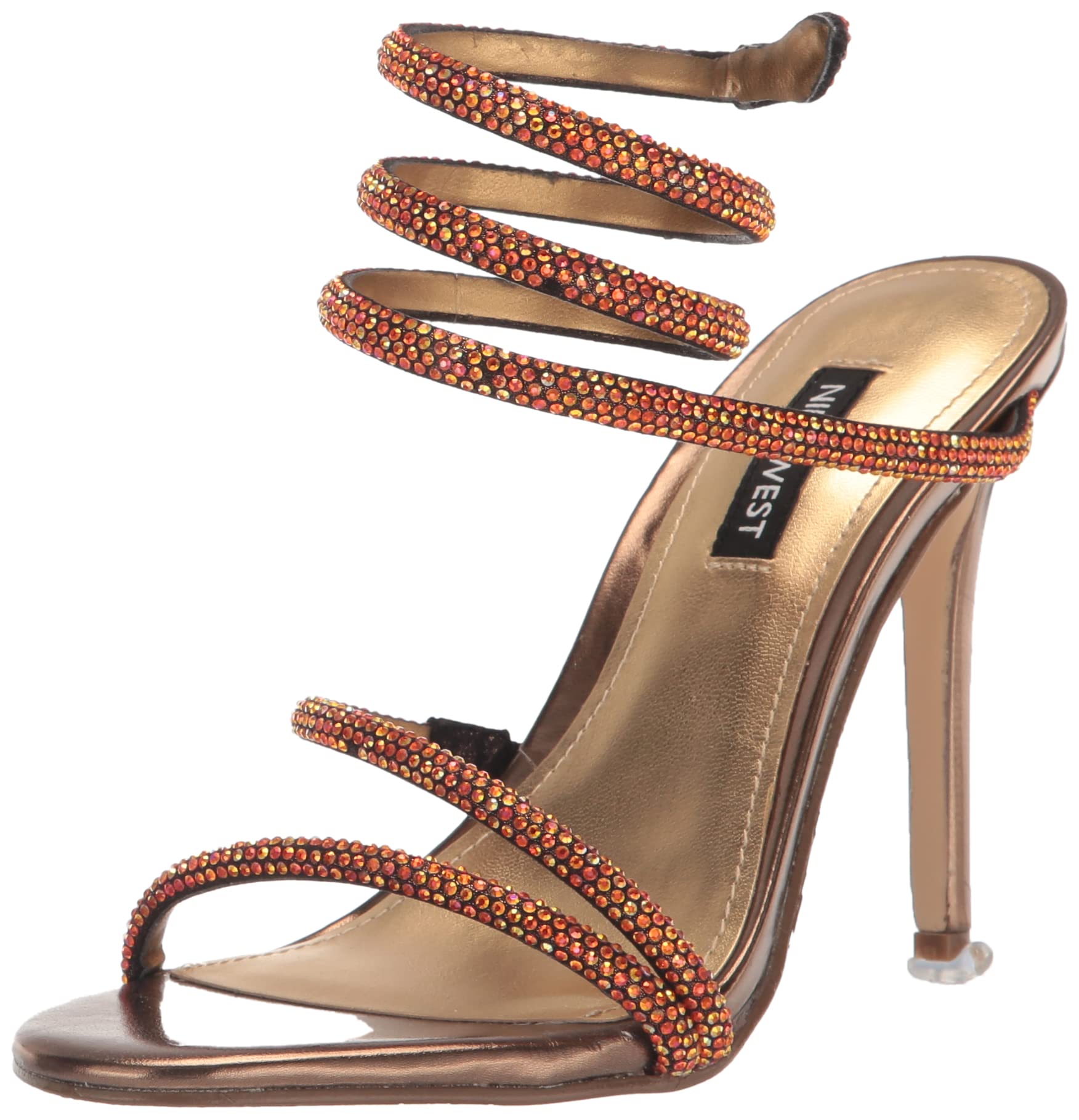 Nine West Womens Maskil 2 Rhinestone Ankle Strap Heels