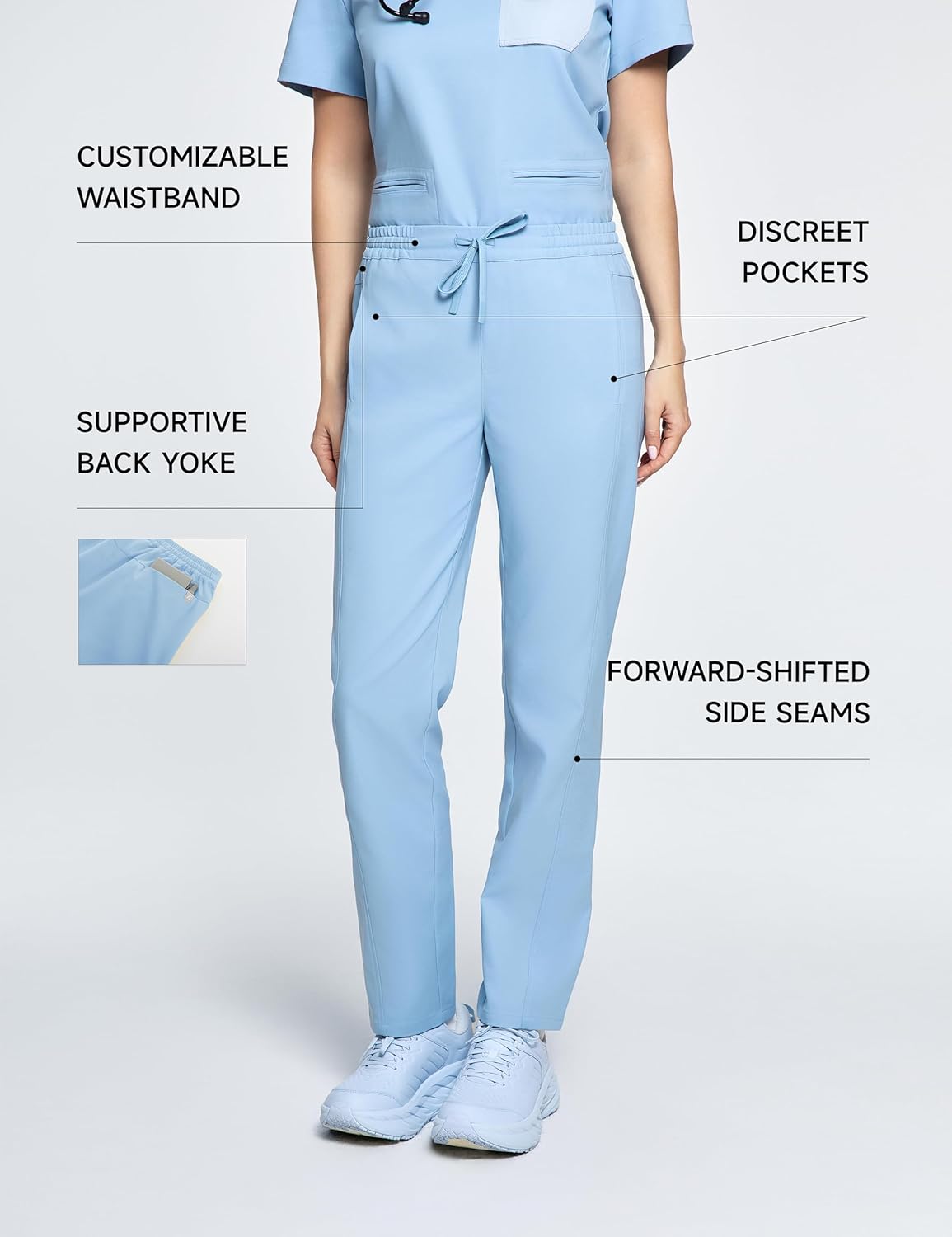 Acadia Cambria Straight-Leg Scrub Pants for Women: Butter-Soft Fabric, 4 Discreet Pockets, Easy Care Women Scrub Pants - Image 4