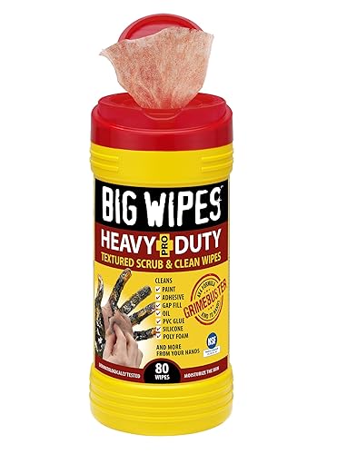 Big Wipes 60020046 "Red Top" toallas de lavado, con textura, industriales resistentes, 80 unidades