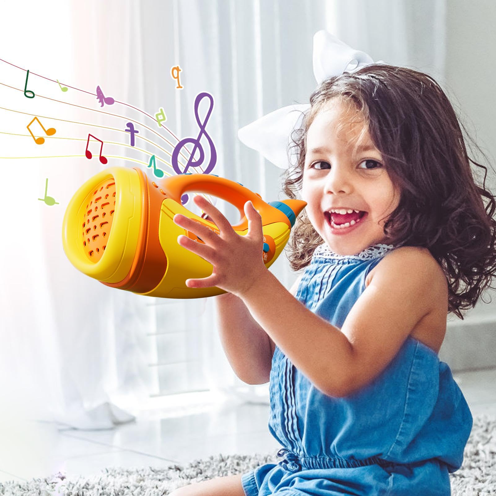 Spielzeug mit Tiergeräuschen, Trompete, interaktives Horn für Kinder, Entdeckungsspiel im Freien, Jagd, sensorisches Spiel für Kinder zum Training