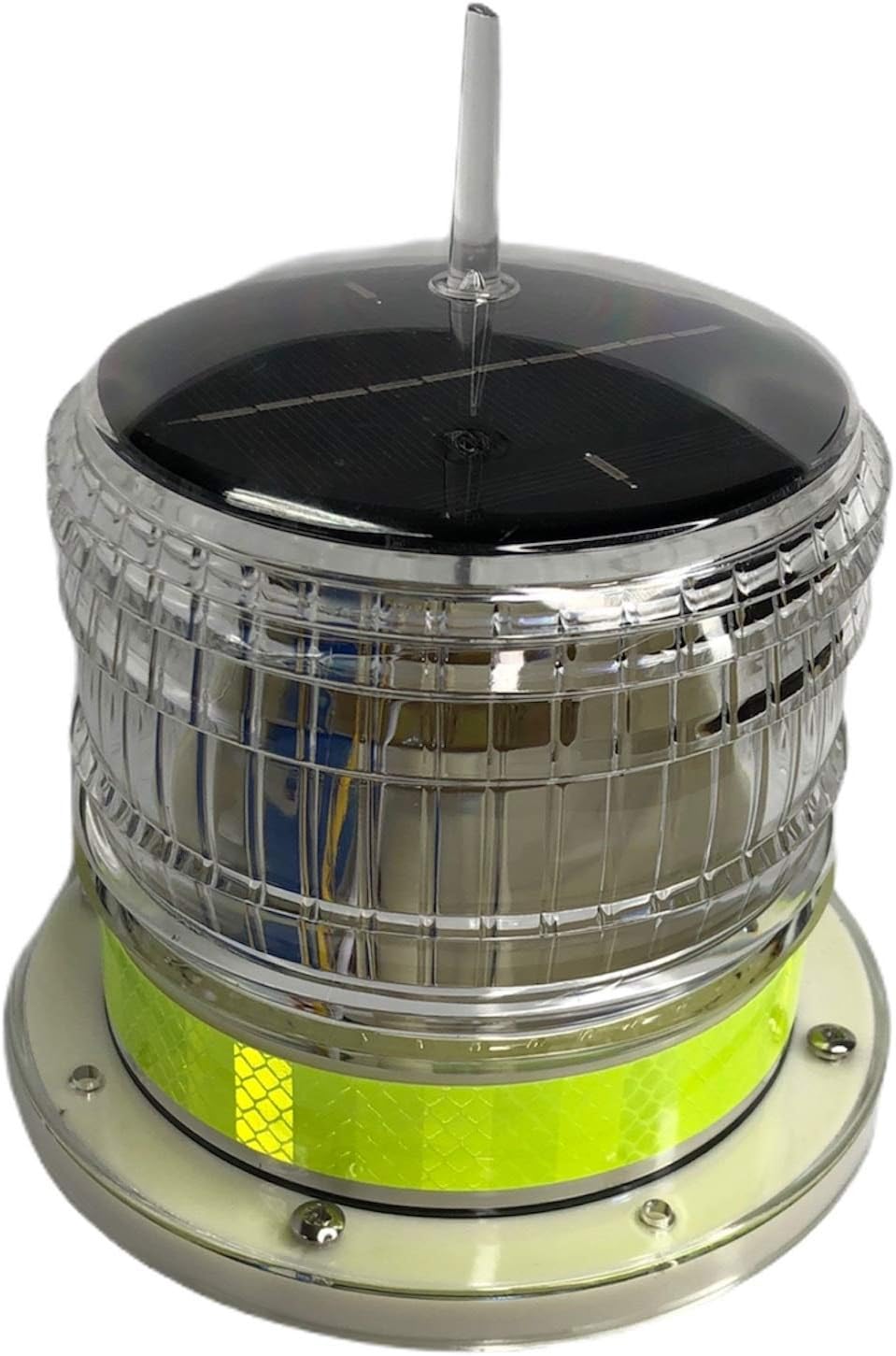 Britta Products Steady-ON or Flashing 2NM IP67 Solar LED Marina Dock Barge Boat Safety Beacon Light - AMBER (YELLOW) LED