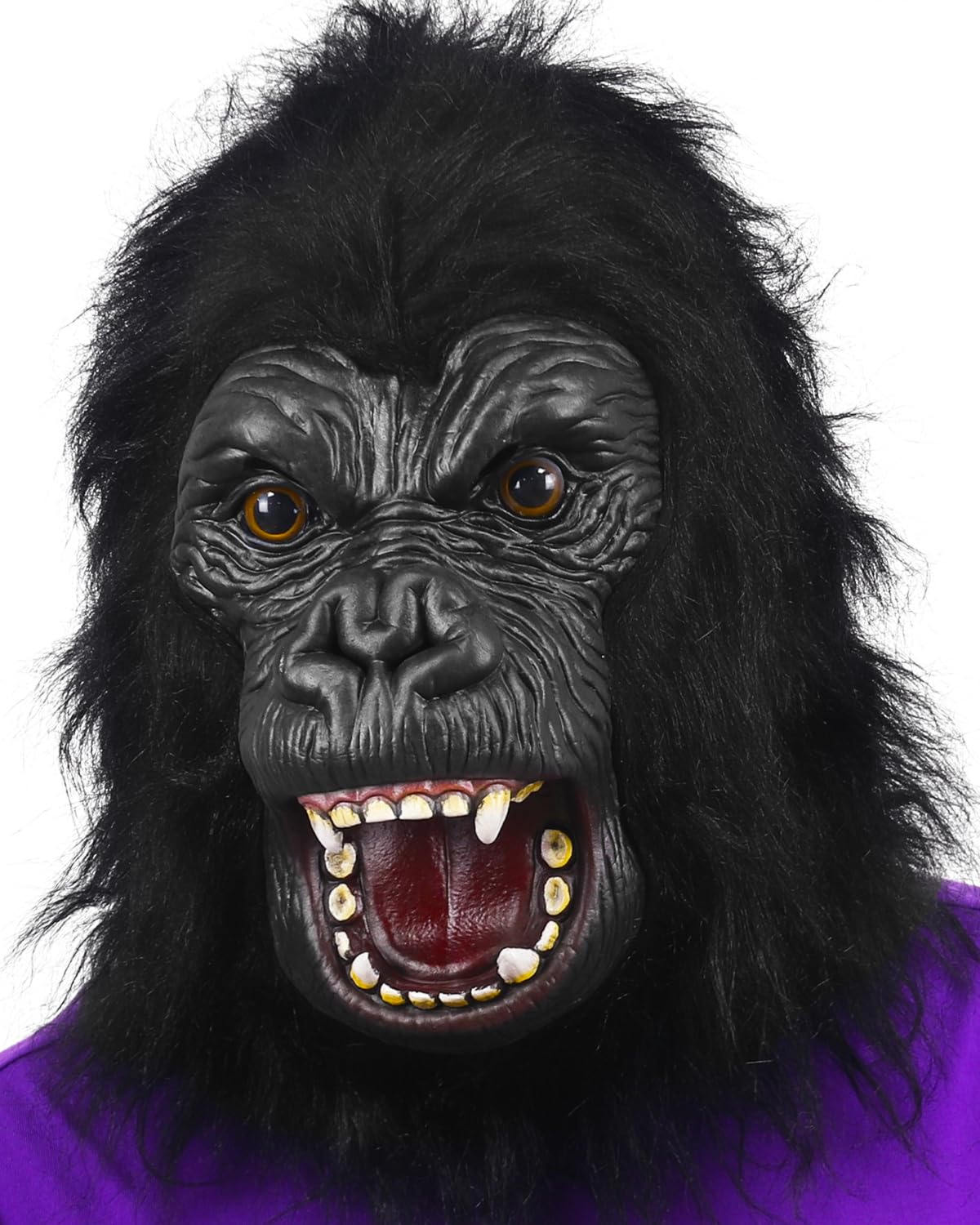 Shark Chili Gorilla Mascarillas Divertidas Máscara de Cabeza de Mono de Látex Fiesta Festivales Halloween Disfraces y Disfraces - Piel Realista - Novedad, Loco, Divertido