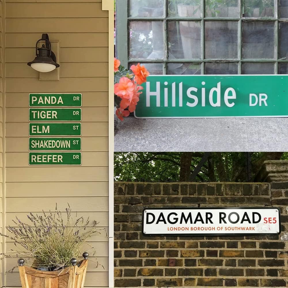 SMAZDFXX LOCUST DR Plaque En étain Vintage En Aluminium Pour Chambre à