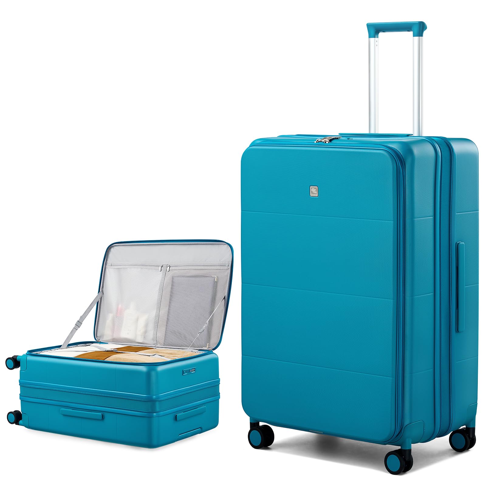 Hanke Expandable Large Checked Luggage, 28 Inch Top Opening Suitcase