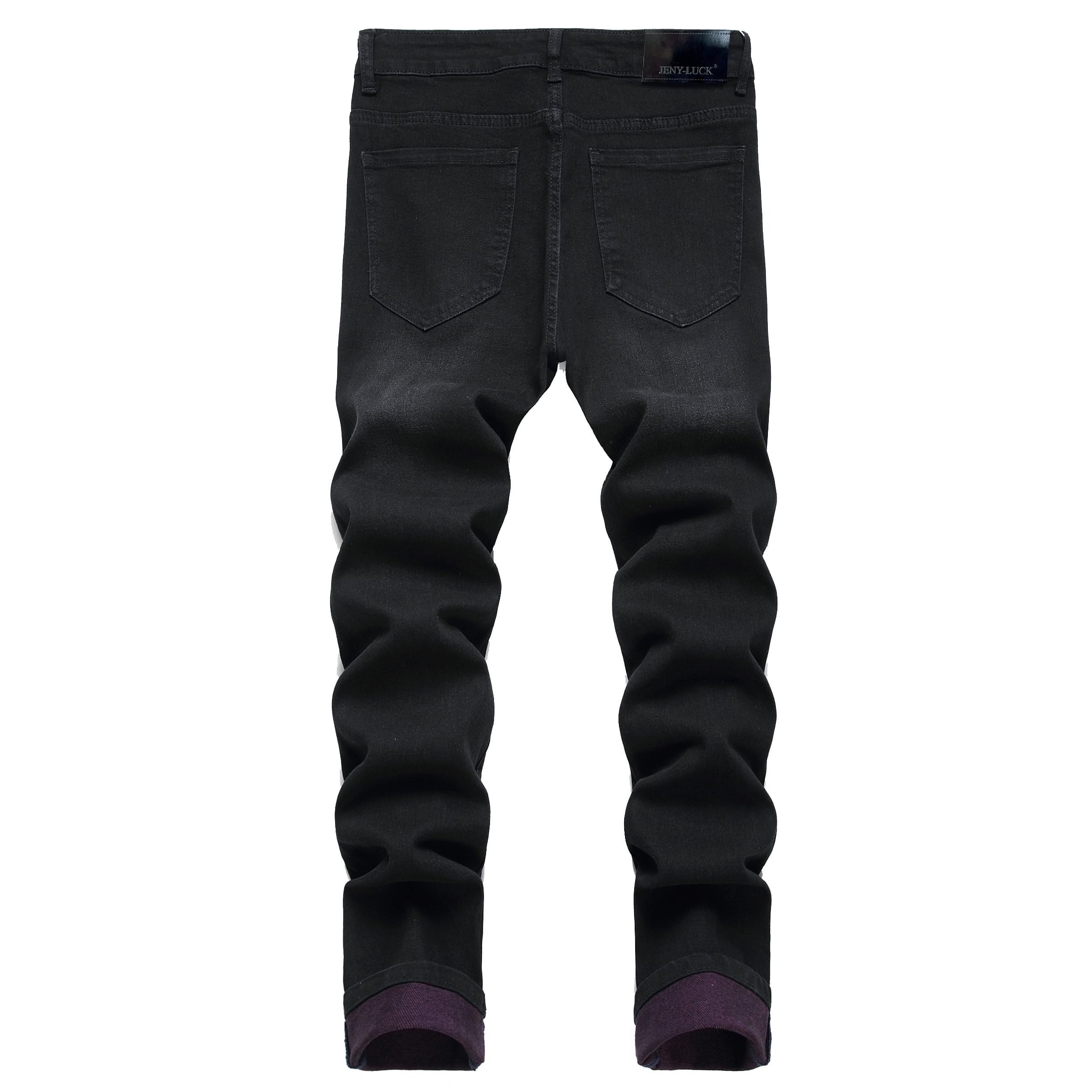 Pantalones vaqueros ajustados para hombre, ajustados, ajustados, ajustados, ajustados, ajustados, de cintura flexible, pantalones vaqueros informales, de diseño ajustado, pantalones vaqueros, E#black