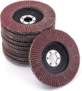 Premium High Density Calcined Aluminum Oxide Flap Disc (320 Grit) 10Pcs For Angle Grinder