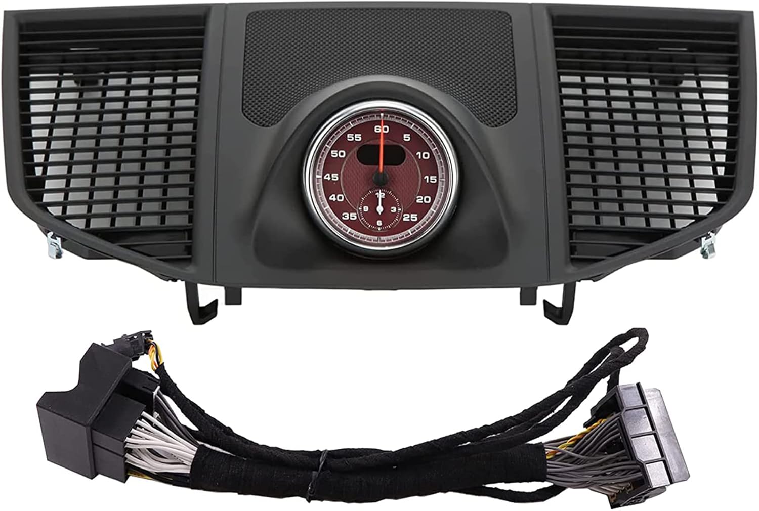 Sport Chrono Stopwatch Dashboard for Porsche Macan 95B 2014-2021, Black Case and Red Watch