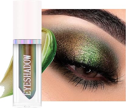 Glitter Liquid Eyeshadow,Chameleon Metallic Shimmer Long-Lasting Eye Shadow