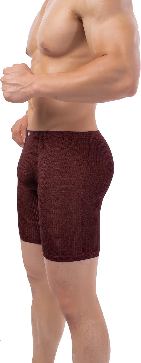 iKingsky Men's Breathable Long Leg Boxer Briefs Sexy Bulge Trunks No Ride Up Shorts Underwear Seamless Pouch Under Panties - Image 5