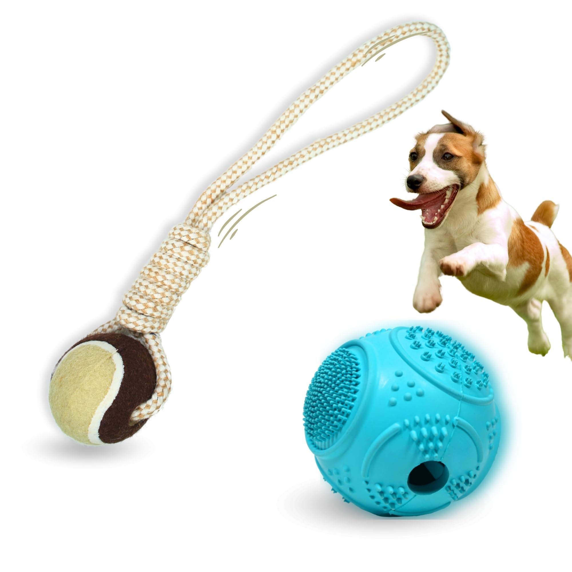 Juguetes para Perros de Caucho Resistente con Pelota y una Cuerda reistentes Juguete Perro mordedor Interactivo dispensador de Comida Juguetes Perros pequeños y medianos Perro Juguete Resistentes