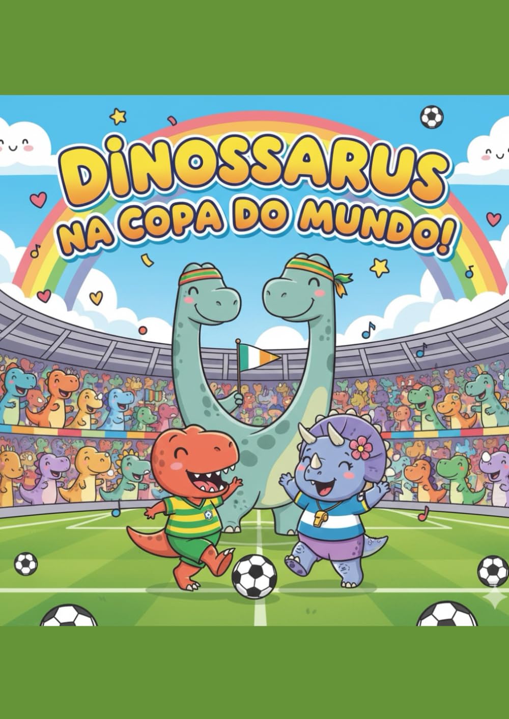 Dinossauros na Copa do Mundo!: Livro de Colorir e Atividades para Crianças: 24 Desenhos Divertidos de Futebol e Amizade