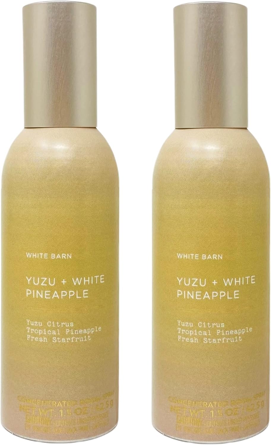 Bath & Body Works Yuzu + White Pineapple 2 Pack Concentrated Room Spray - 1.5 oz / 42.4 g each