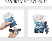 Vista 113 de Fintie Soporte para anteojos forrado de felpa con base magnética, estuche de cuero vegano prémium para lentes