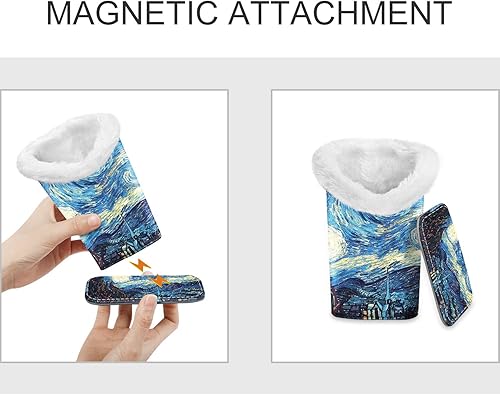 Miniatura 113 de Fintie Soporte para anteojos forrado de felpa con base magnética, estuche de cuero vegano prémium para lentes