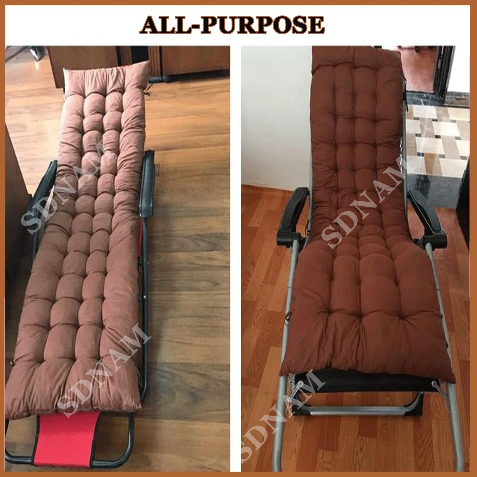 Cuscini per lettini Prendisole Cuscino per sedie da Salotto Portatile per Giardino Lettini da Sole per Interni all'aperto(#7,170x48x8cm)
