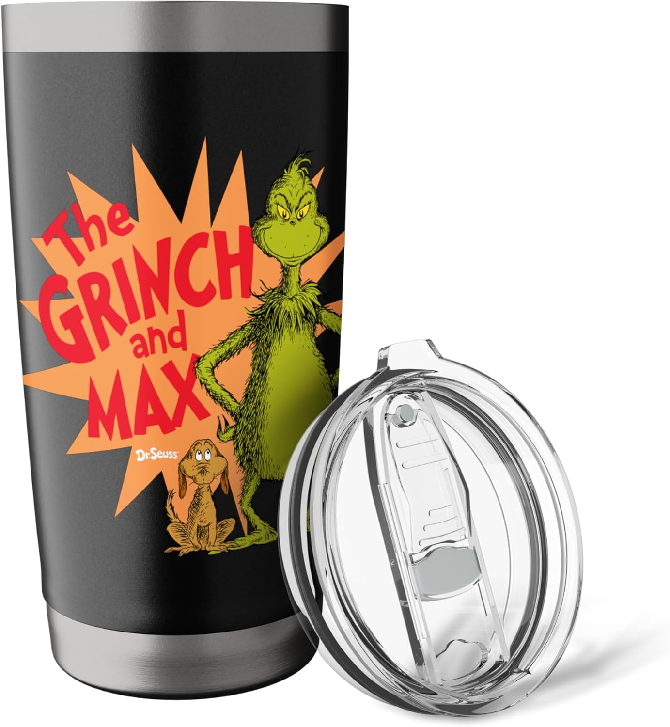 Dr. Seuss Grinch and Max Burst Stainless Steel Insulated Tumbler - Image 5