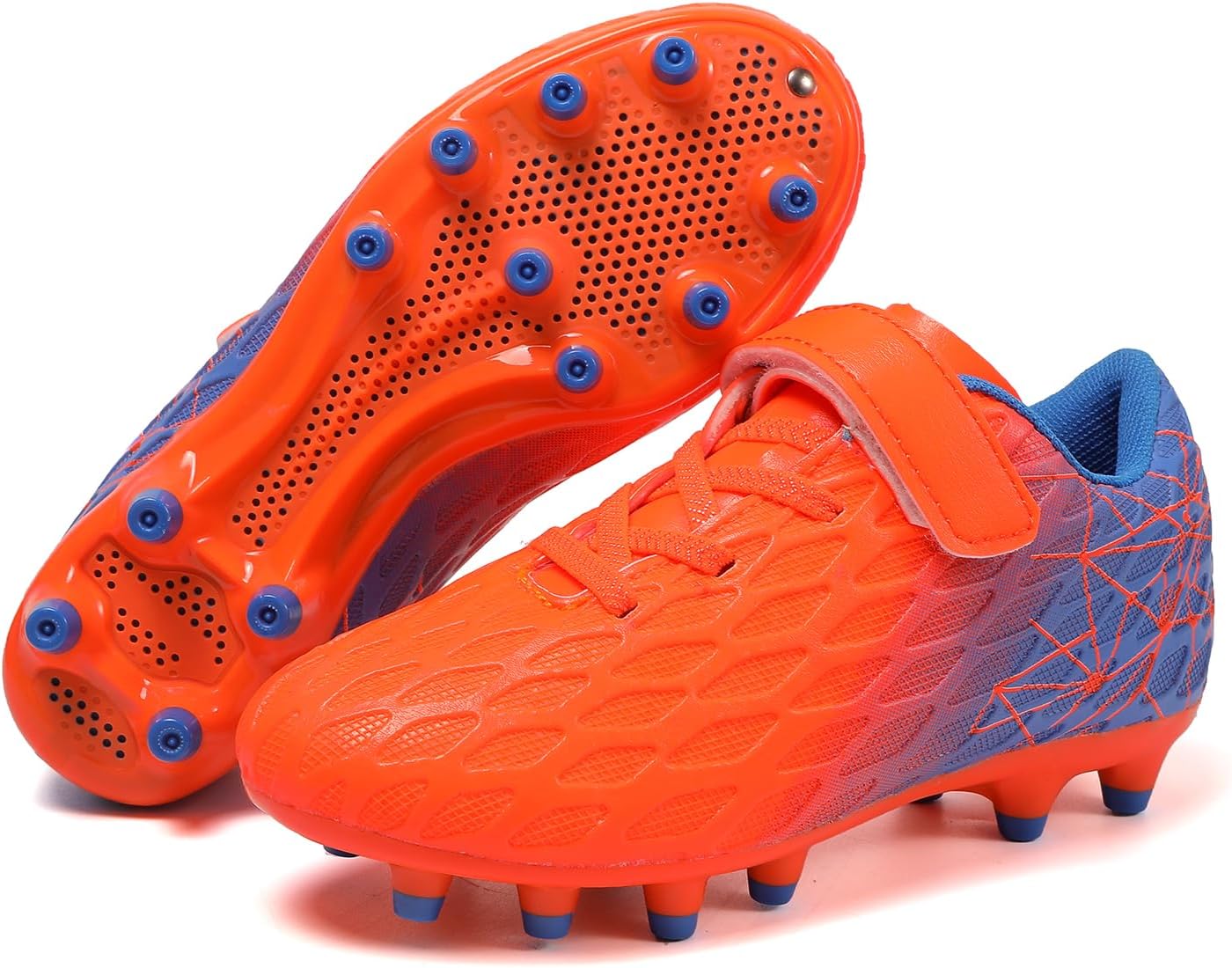 Soccer Cleats, Kids Firm Ground Football Shoes, Boys Girls Athletic Outdoor - Image 2