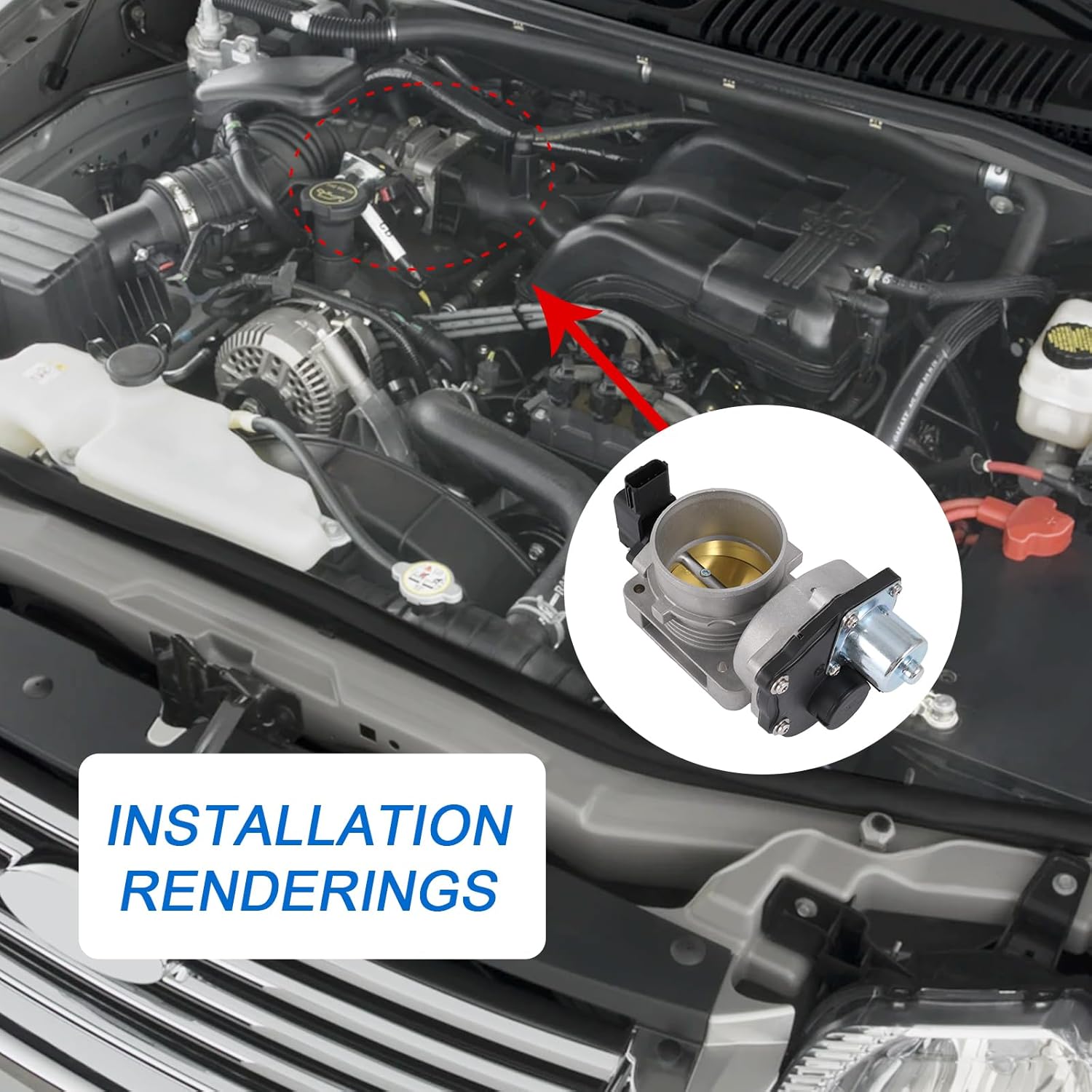 Throttle Body Compatible with Ford Crown Victoria E150 E250 E350 Super Duty Explorer Mustang Compatible with Lincoln LS Town car Compatible with Mercury Grand Marquis Replace# 9W7Z9E926AA