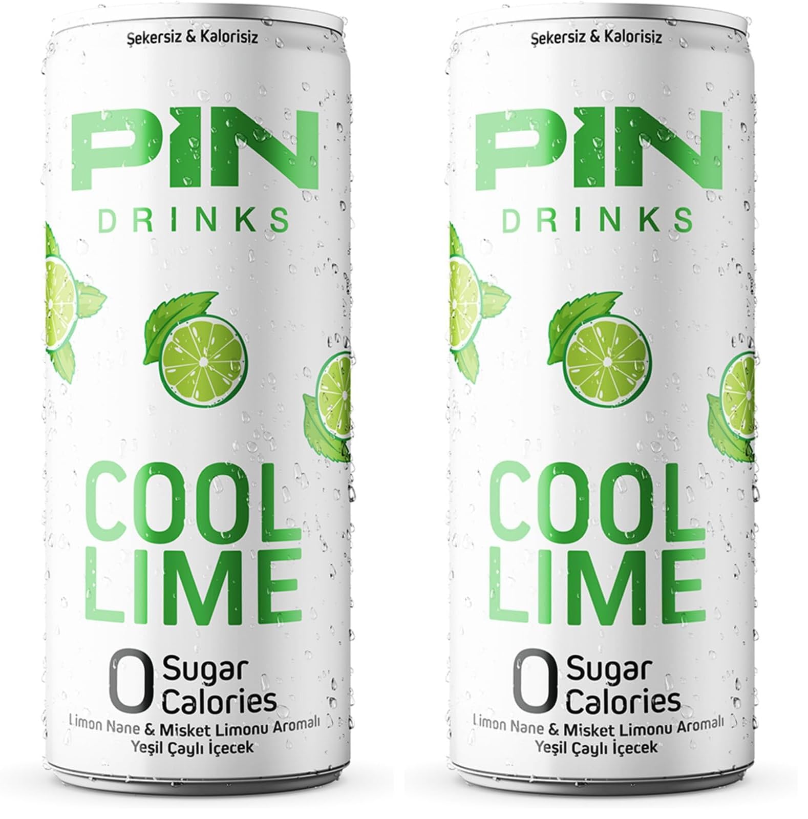 PIN Cool Lime Soğuk Bitki Çayı Teneke 250 ml 2li paket