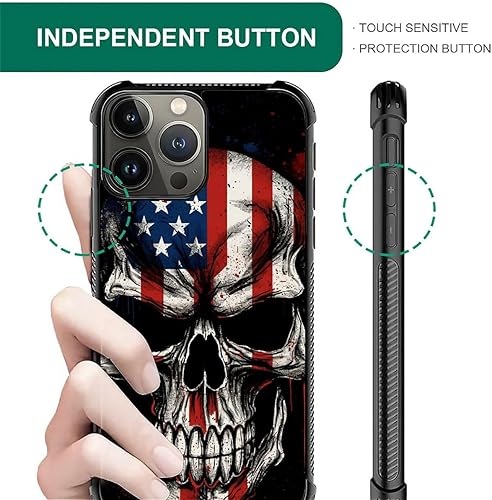 Vista 651 de Funda compatible con iPhone 13 Pro, diseño de patrón para iPhone 13 Pro, fundas para mujeres y niñas, Betsy Ross 13 estrellas de madera con bandera