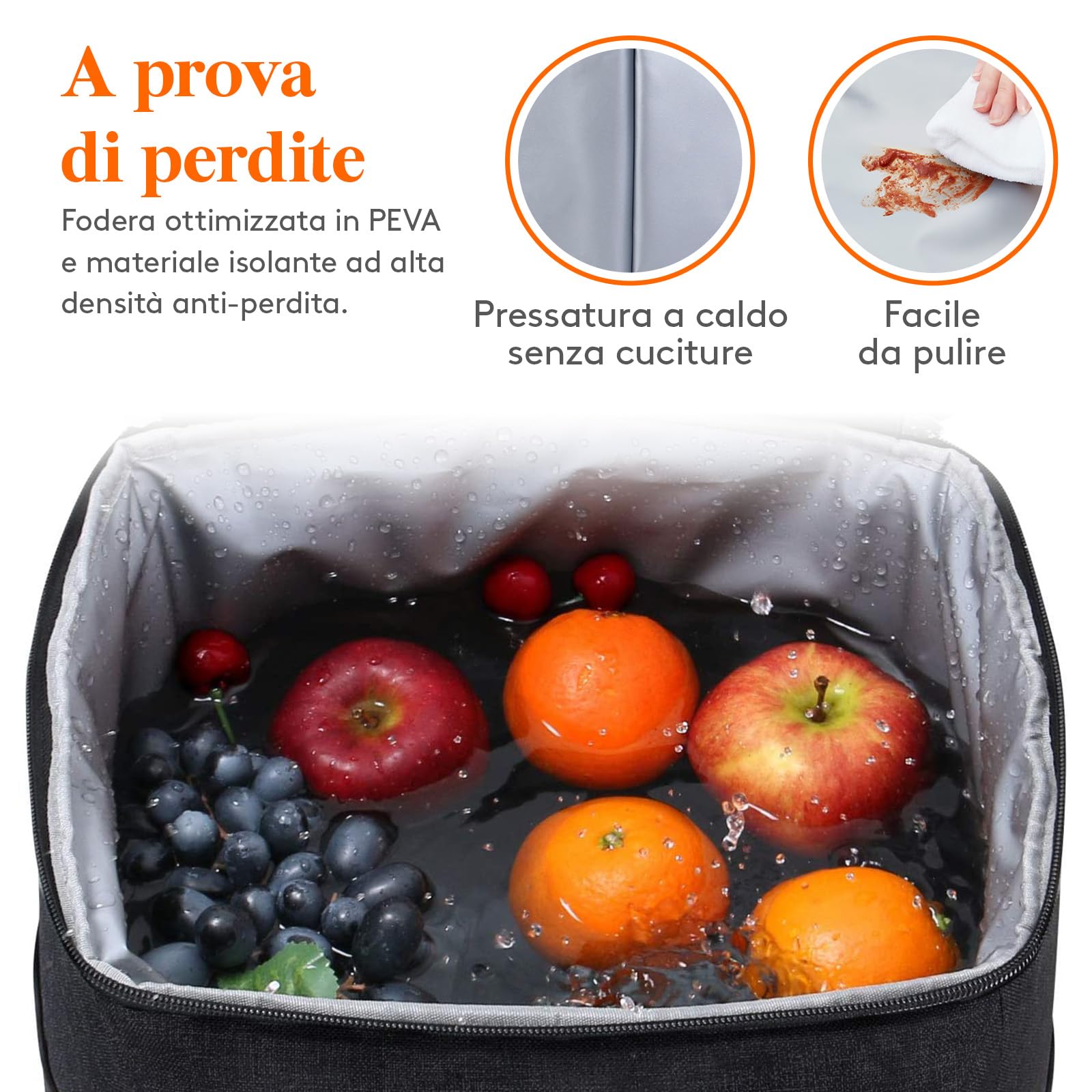 Lifewit Zaino Termico 24L (30 Lattine), Borsa Frigo Portatile con Scomparto, Grande Borse Termica Porta Pranzo per Uomo e Donna, Cooler Bag per Mare, Spiaggia, Viaggio, Nero