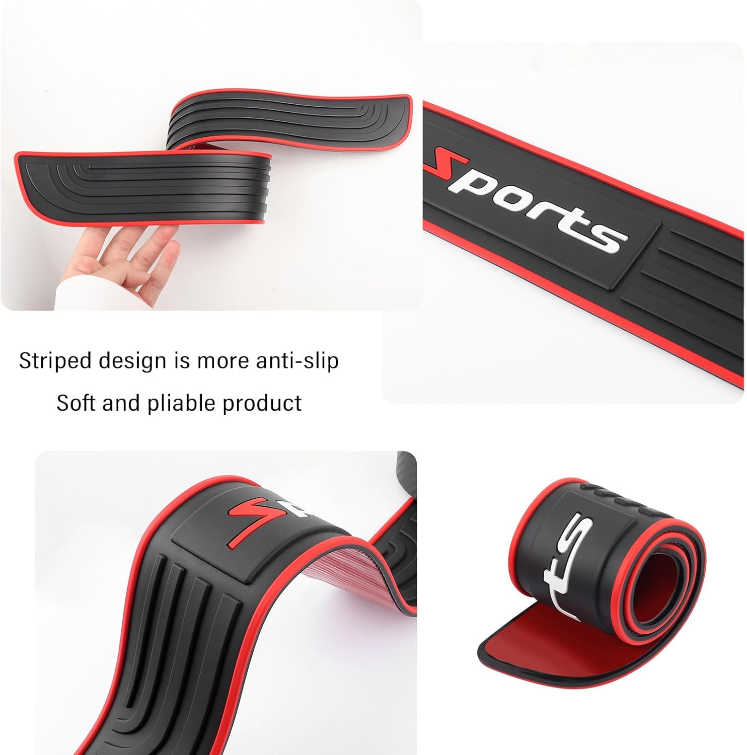 4PCS Car Door Sill Protector,Anti-Scratch & Waterproof Car Door Sills Scratch Protection,Universal Car Exterior Accessories Automotive Door Entry Guard for Car,Truck,SUV (Sport, Width 1.96'') thumbnail
