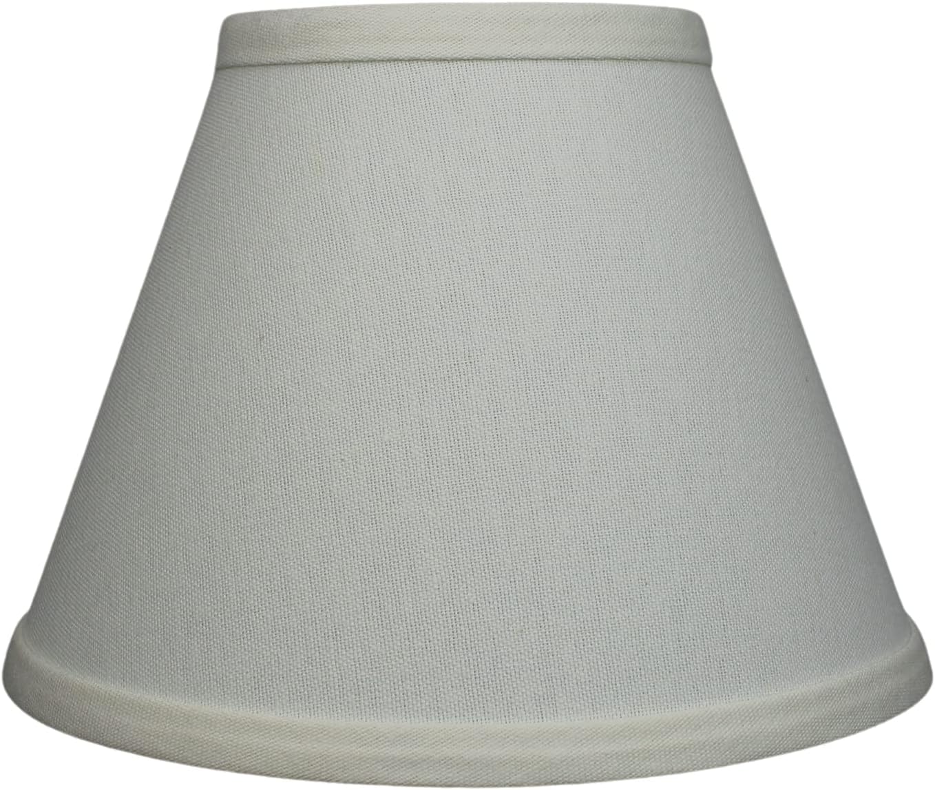 FenchelShades.com Lampshade 4" Top Diameter x 8" Bottom Diameter x 6" Slant Height with Washer (Spider) Attachment for Lamps with a Harp (Linen Cream)